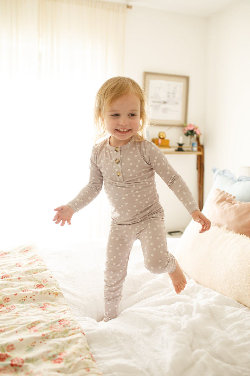 Oopsie Daisy 2pc Henley Bamboo Pajamas - Sizes Newborn & Up! — Little Joy Co.