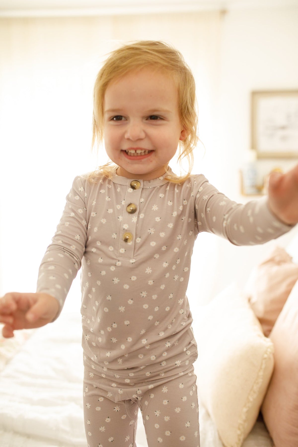 Oopsie Daisy 2pc Henley Bamboo Pajamas - Sizes Newborn & Up! — Little Joy Co.