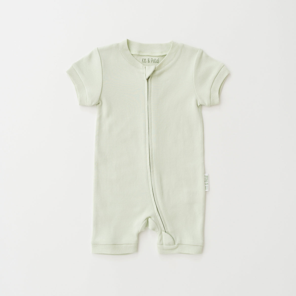Short Sleeve Romper in Leafy Green — Kit & Petal