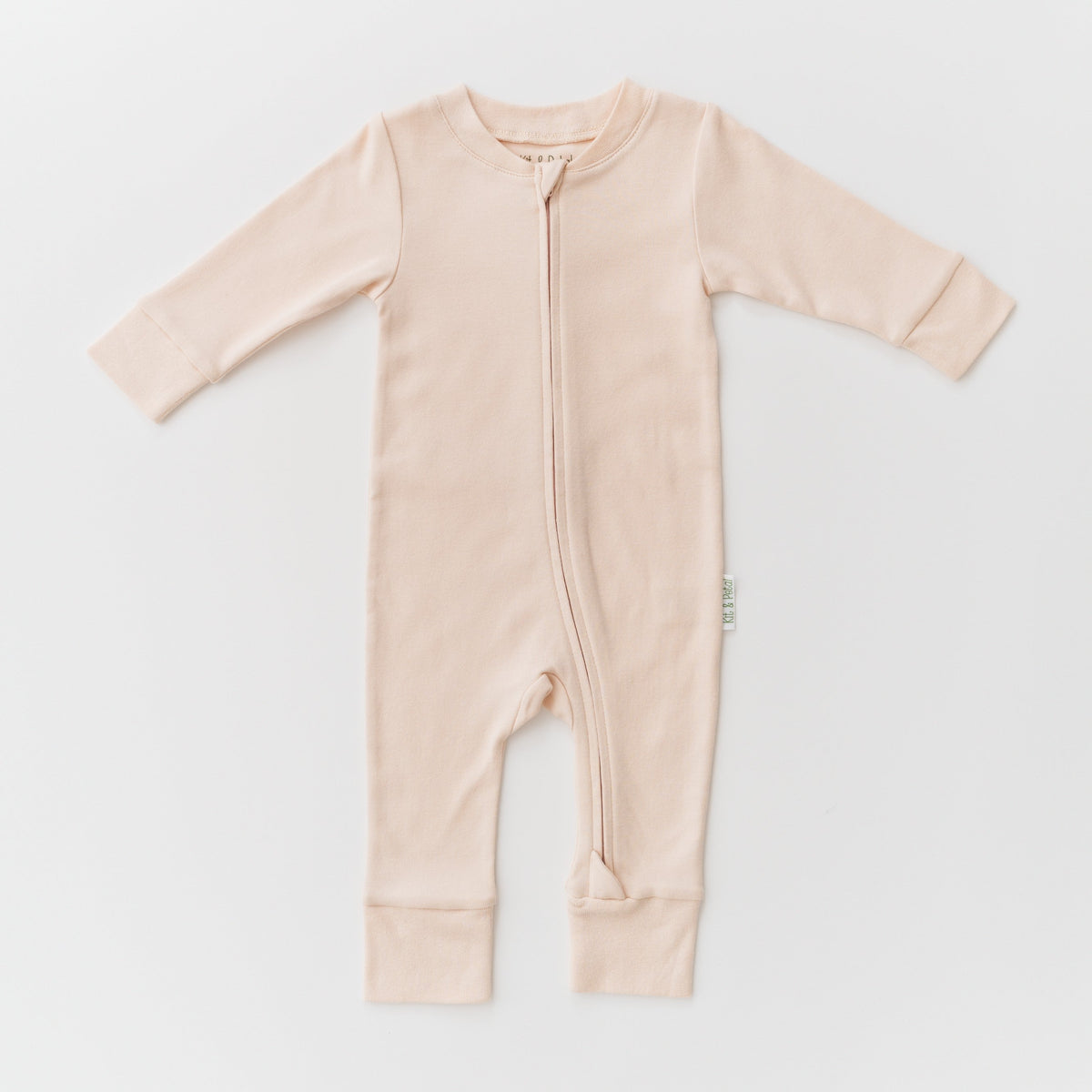Long Sleeve Romper in Rosy Peach — Kit & Petal