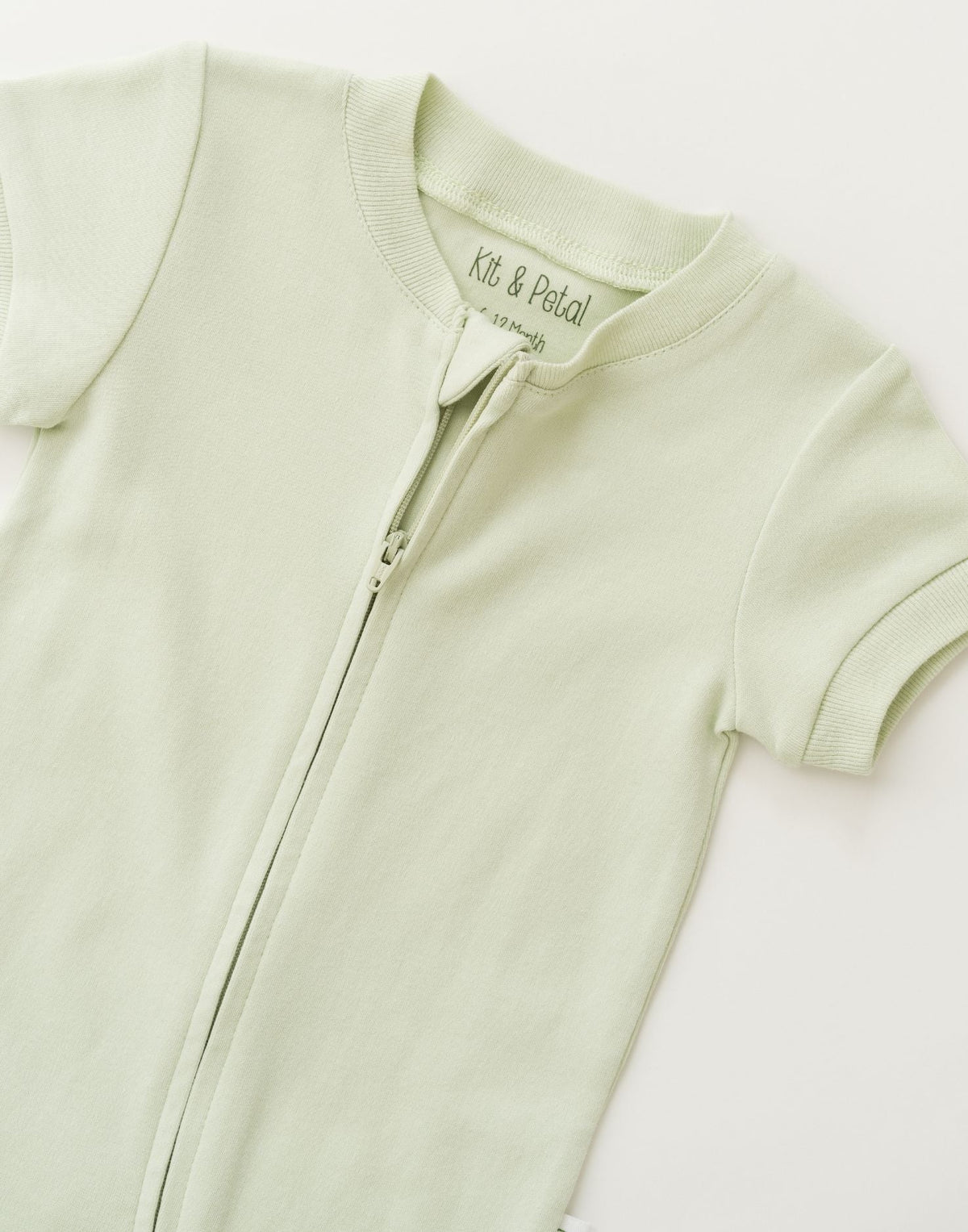 Short Sleeve Romper in Leafy Green — Kit & Petal