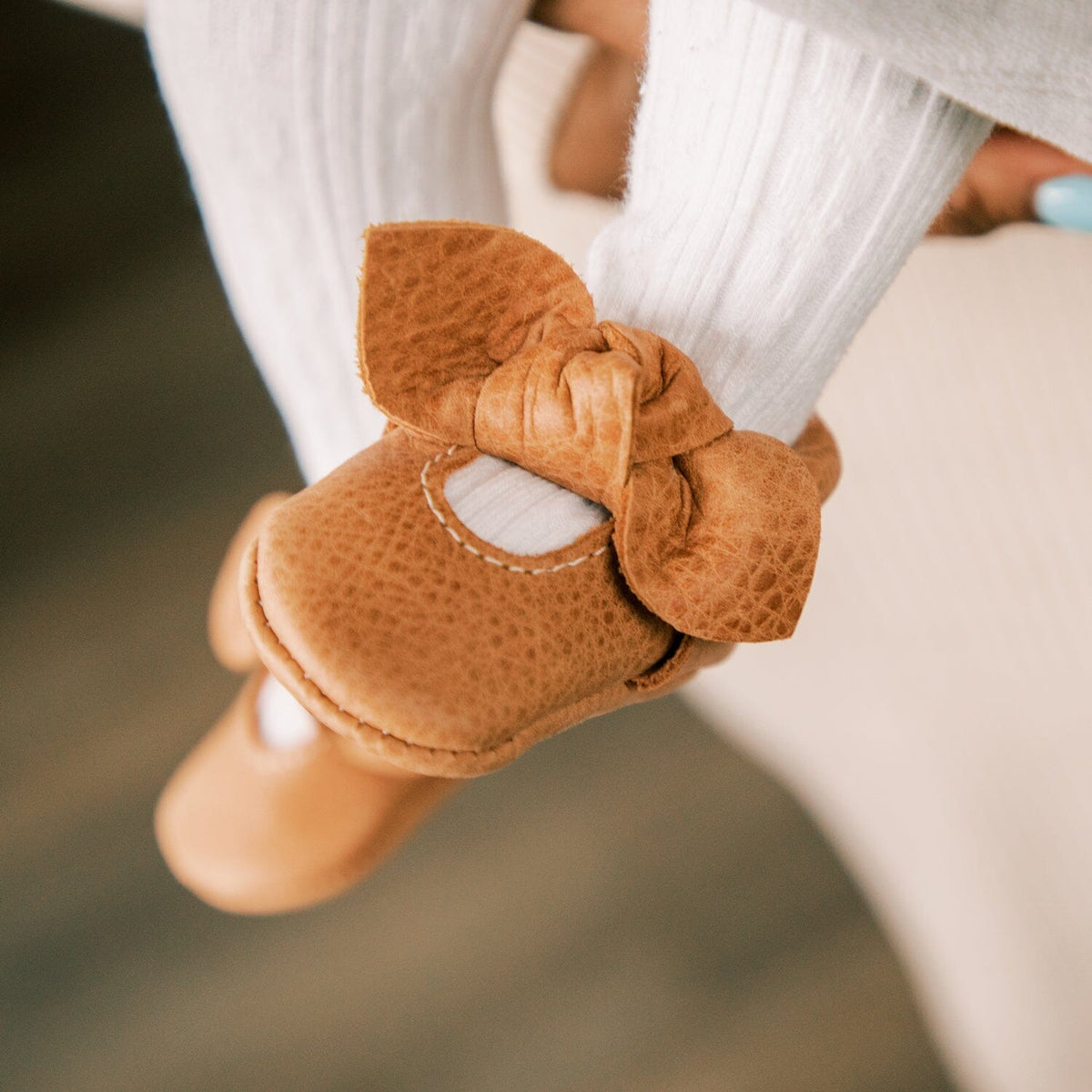 Zion Knotted Bow Baby Shoe — Freshly Picked