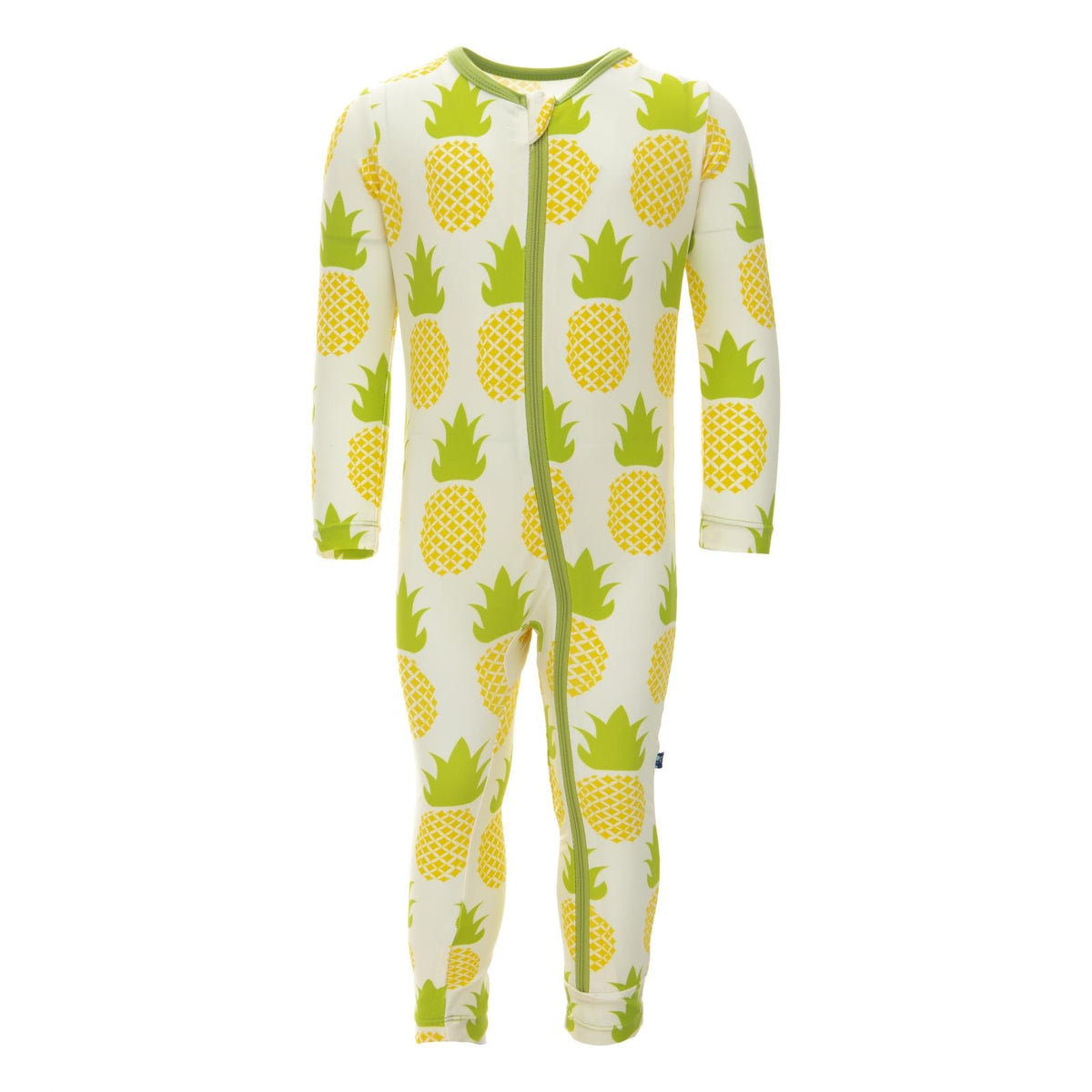 Print Swim Coverall in Natural Pineapple — KicKee Pants