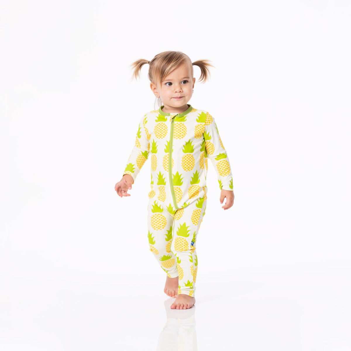Print Swim Coverall in Natural Pineapple — KicKee Pants