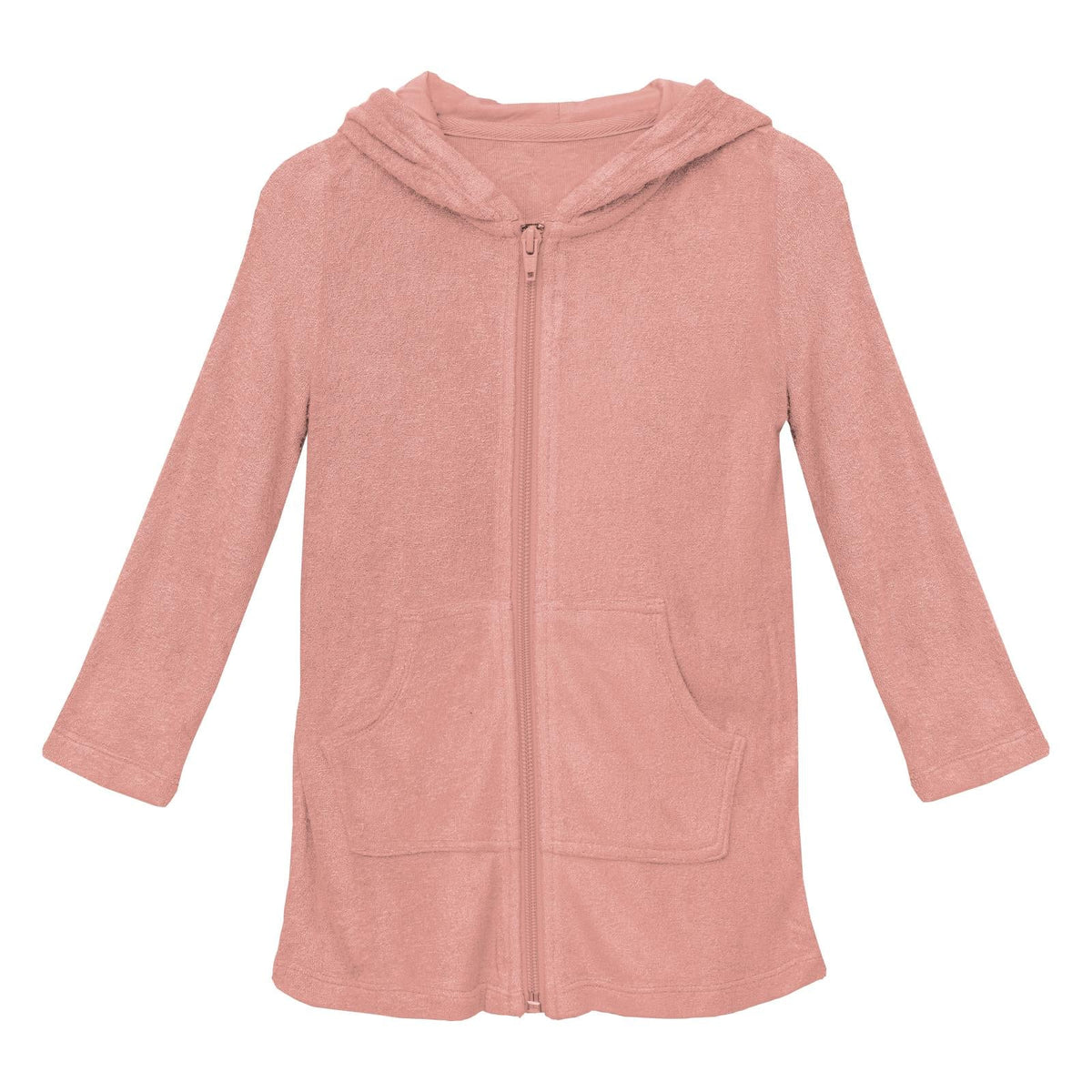 Terry Zip-Front After Swim Robe in Blush — KicKee Pants