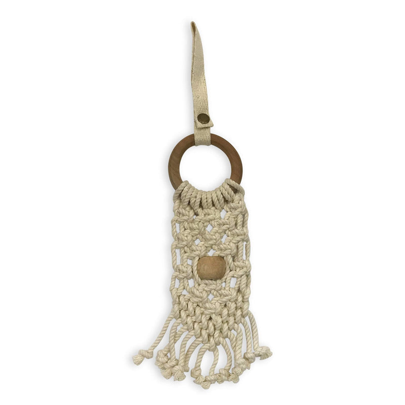 all-in-one toy | macrame mesh & bead — Finn + Emma
