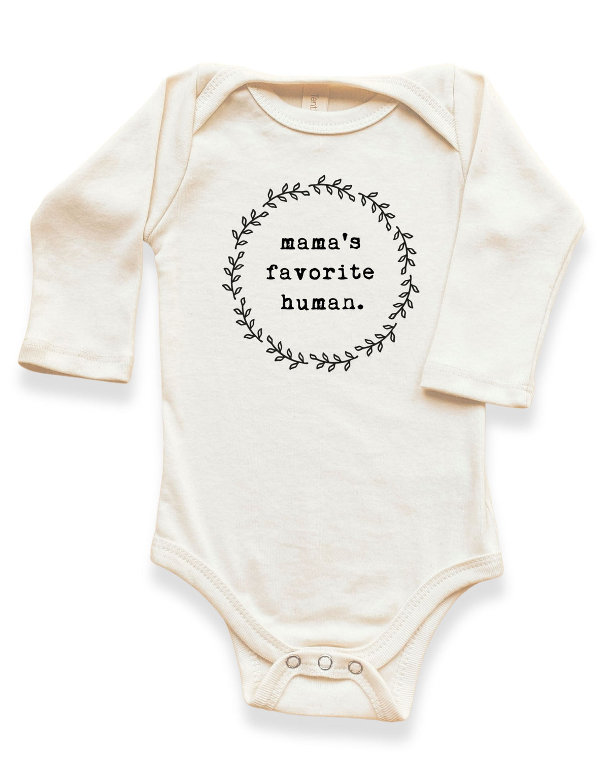 Mama's Favorite Human Organic Bodysuit Long Sleeve — Tenth & Pine