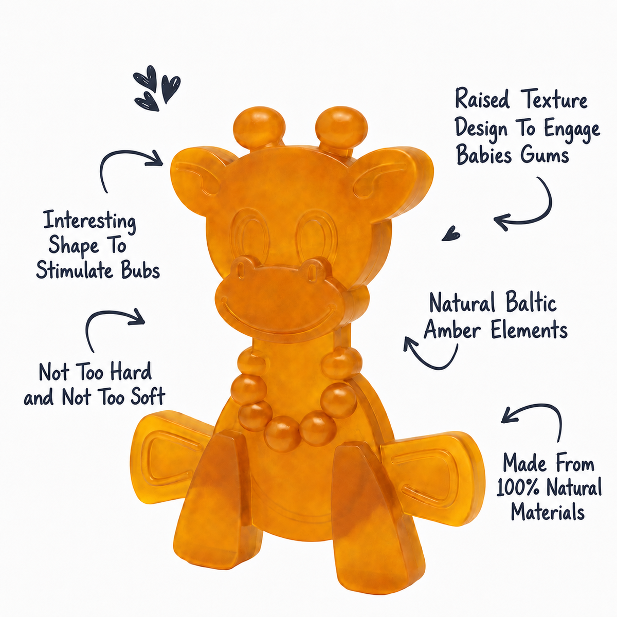 The Little Bamber - Natural Rubber & Baltic Amber Teething Toy — Bambeado