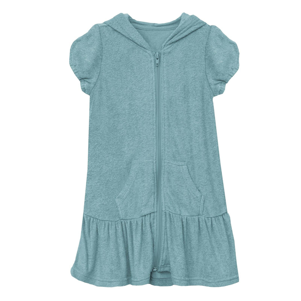 Terry Ruffle Swim Cover-Up in Glacier — KicKee Pants