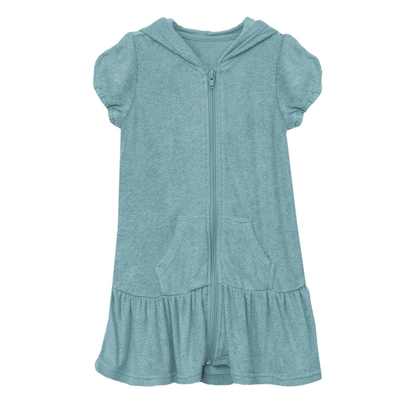 Terry Ruffle Swim Cover-Up in Glacier — KicKee Pants