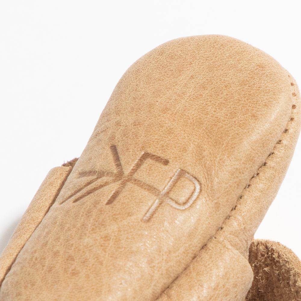 Newborn Weathered Brown Knotted Bow Baby Shoe — Freshly Picked