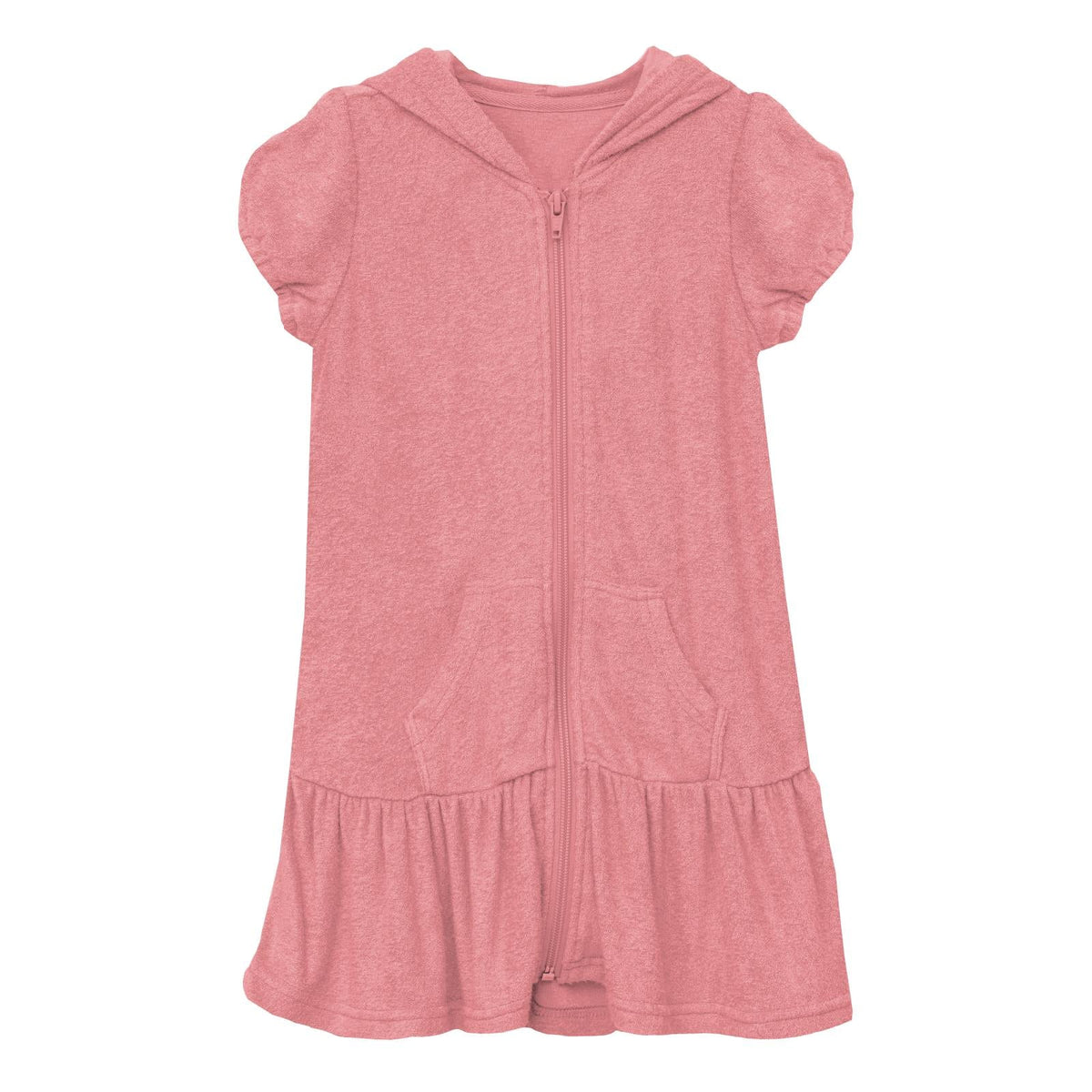 Terry Ruffle Swim Cover-Up in Strawberry — KicKee Pants