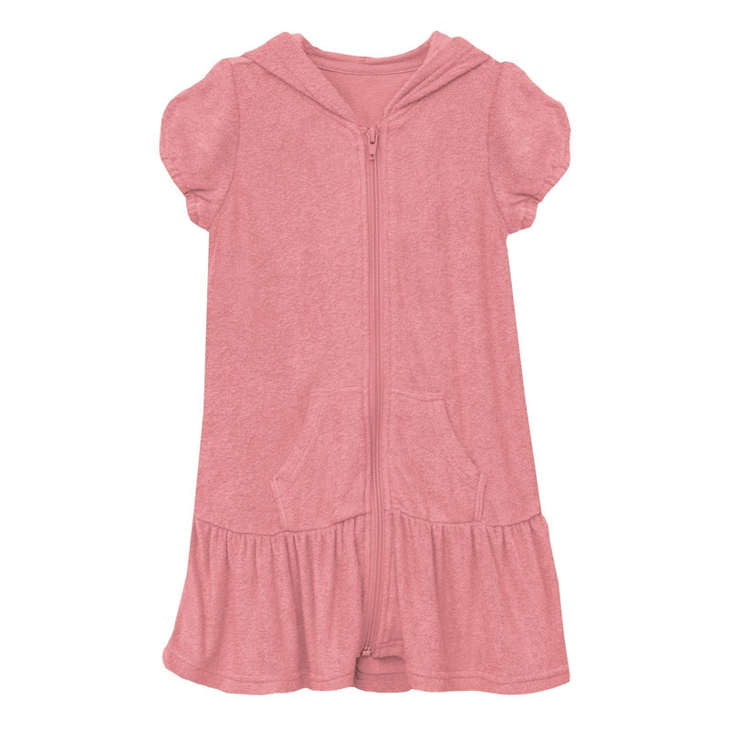 Terry Ruffle Swim Cover-Up in Strawberry — KicKee Pants