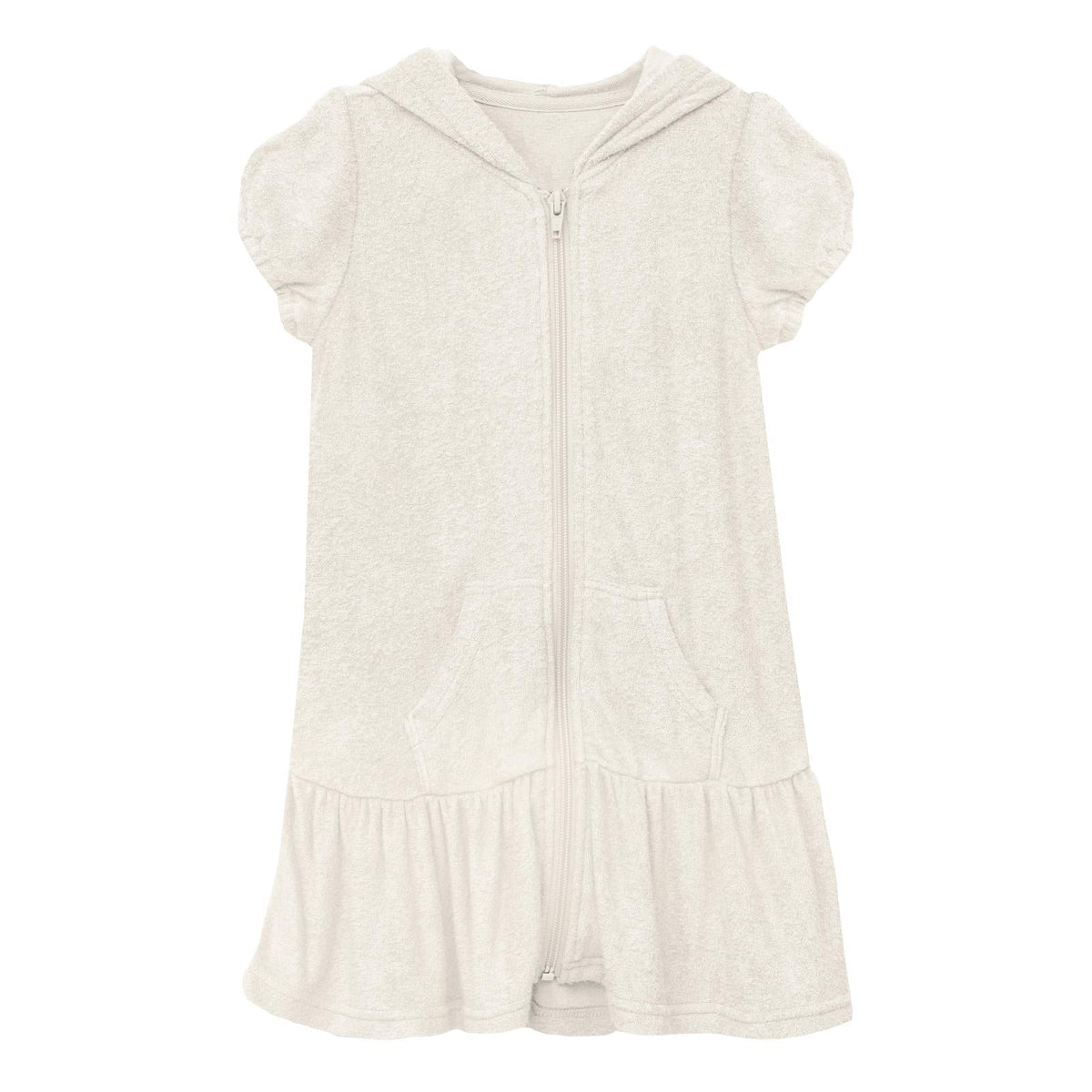 Terry Ruffle Swim Cover-Up in Natural — KicKee Pants