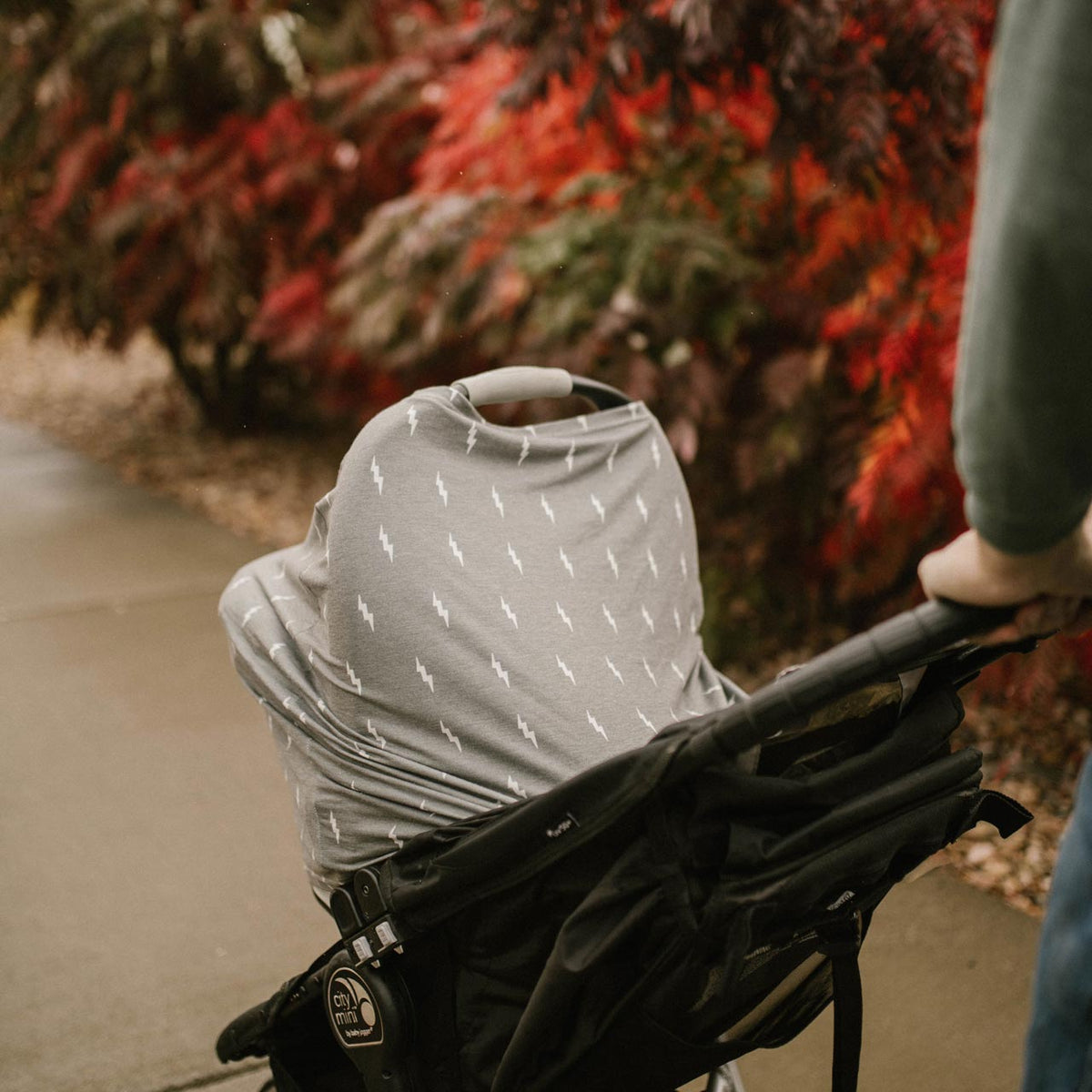 Multi-use Cover, White/Navy Stripes — Parker Baby Co.