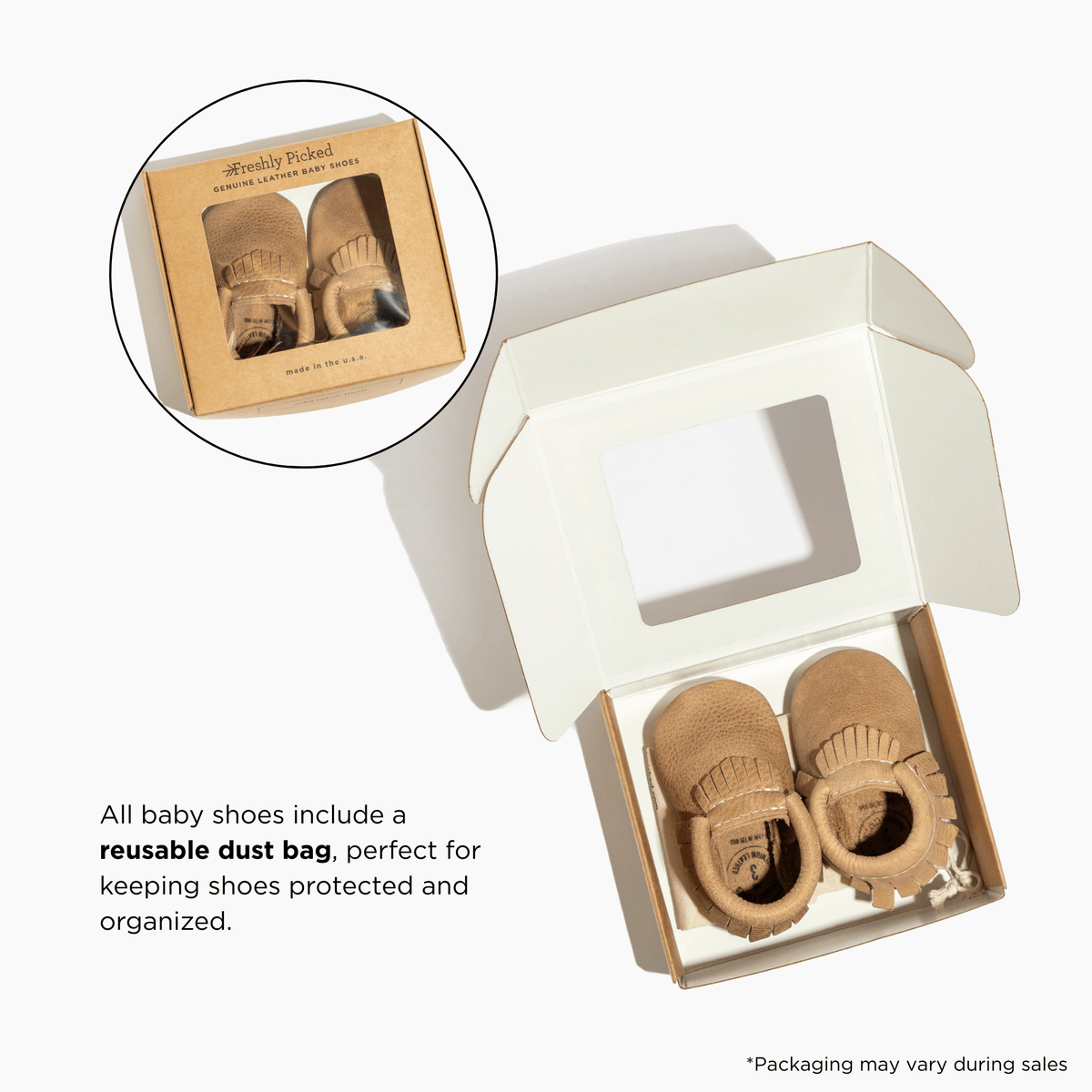 Newborn Platinum Moccasin Baby Shoe — Freshly Picked