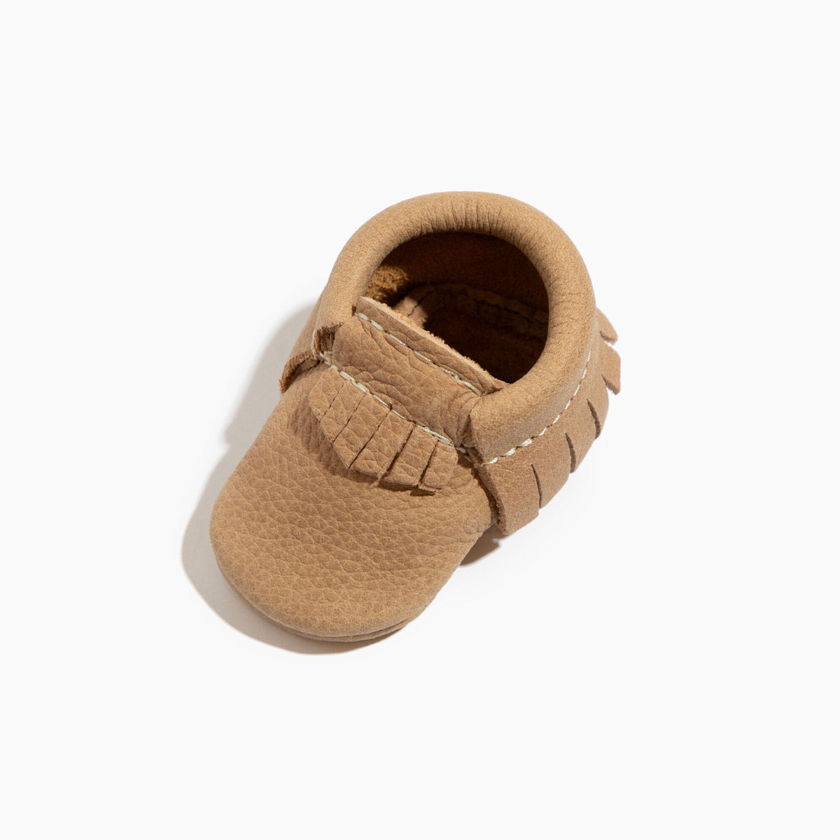 Newborn Weathered Brown Moccasin Baby Shoe — Freshly Picked