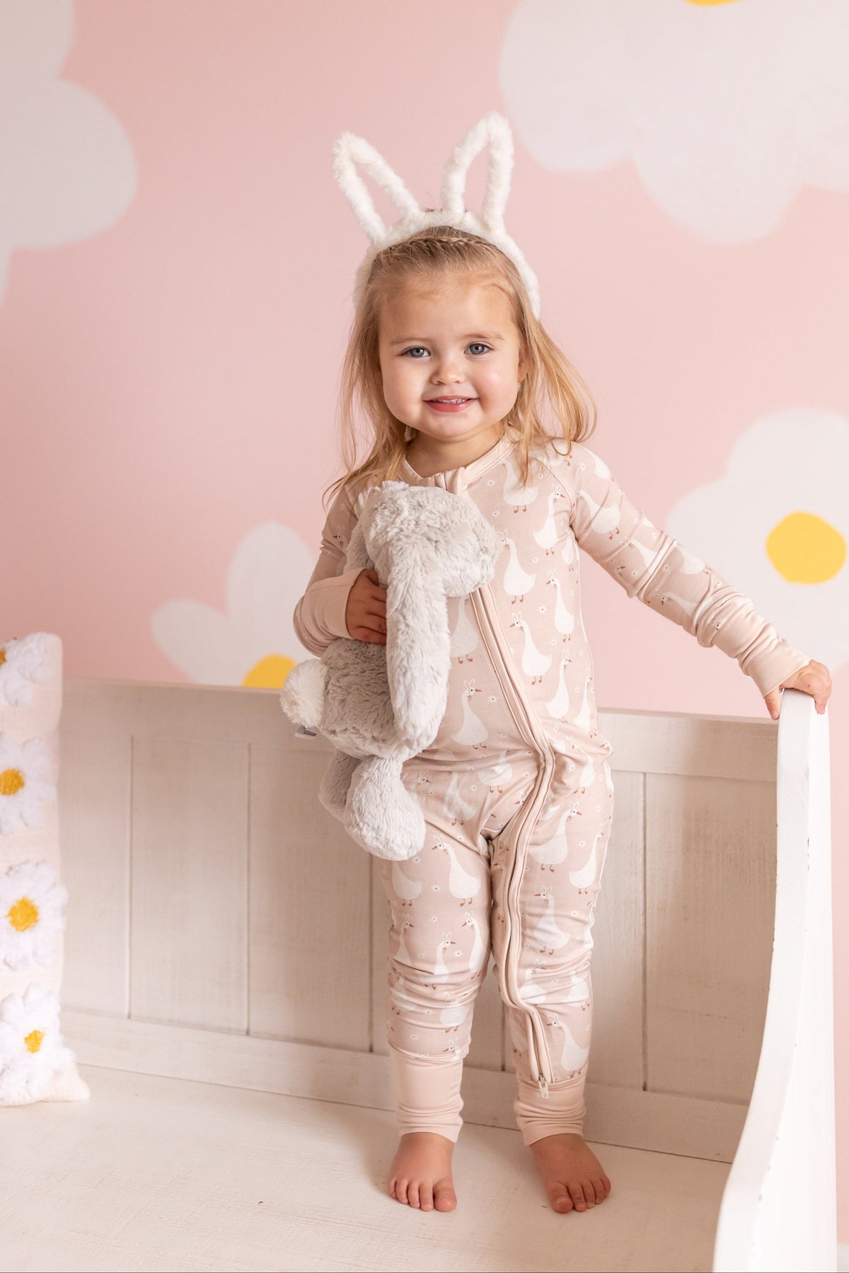 Silly Goose on the Loose Bamboo Zippy Romper — Little Joy Co.