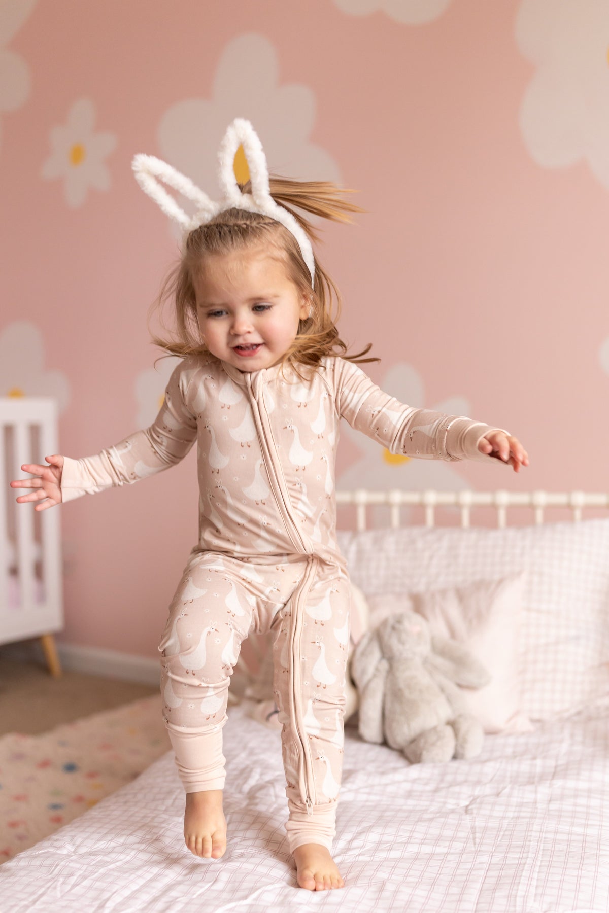 Silly Goose on the Loose Bamboo Zippy Romper — Little Joy Co.