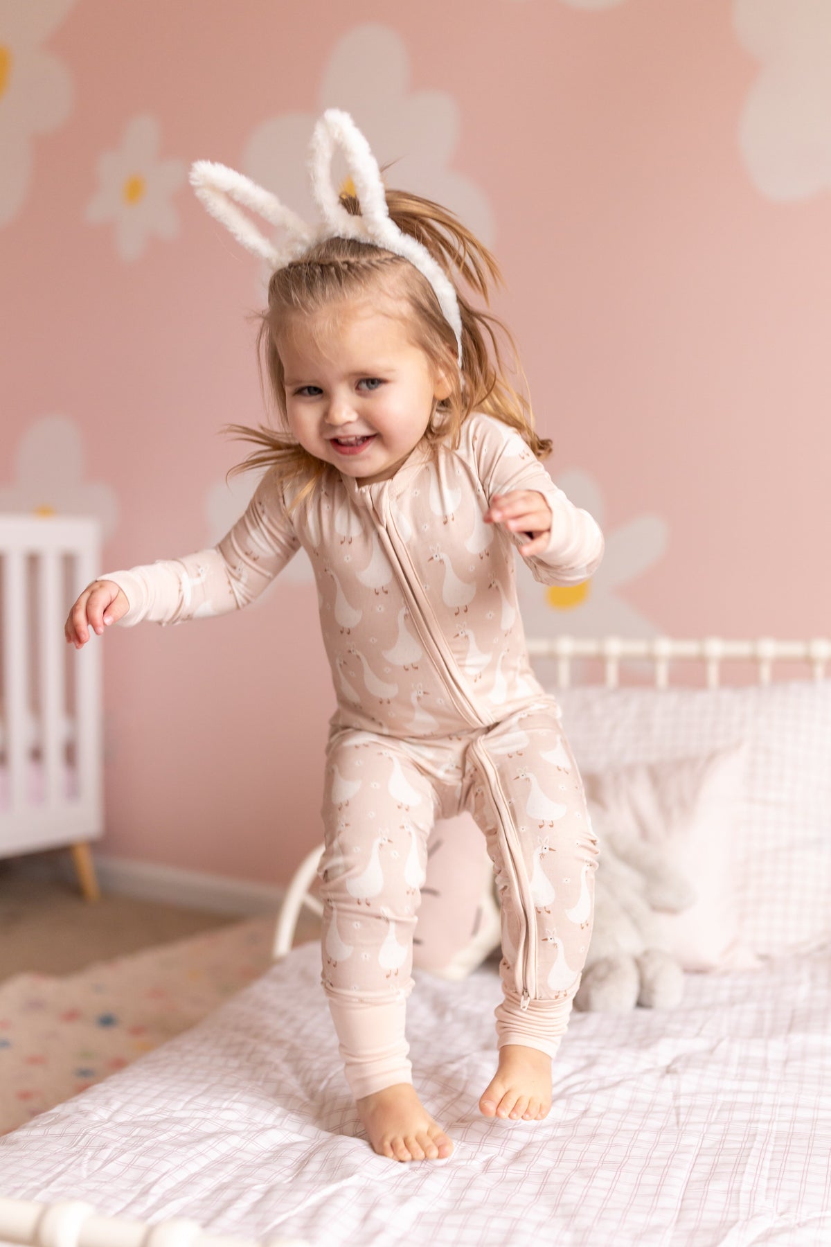 Silly Goose on the Loose Bamboo Zippy Romper — Little Joy Co.