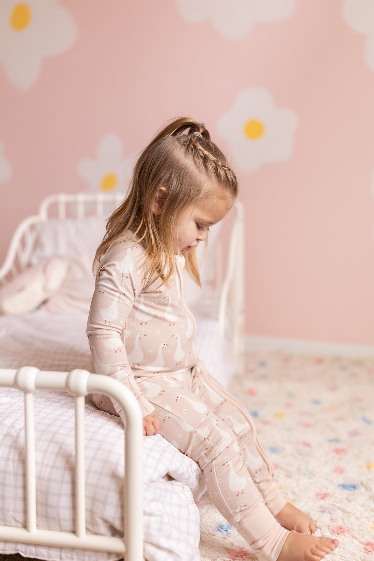 Silly Goose on the Loose Bamboo Zippy Romper — Little Joy Co.