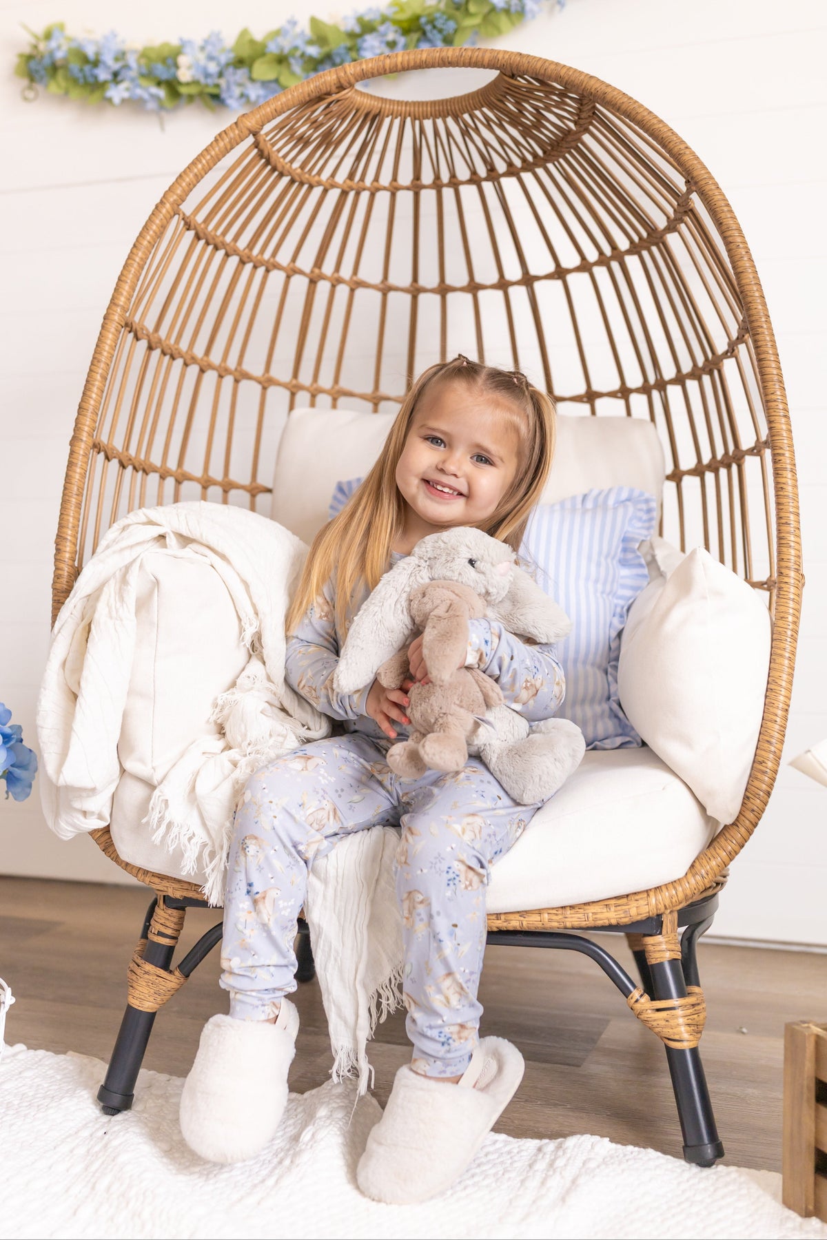 Bunny Blossoms 2pc Bamboo Pajamas — Little Joy Co.