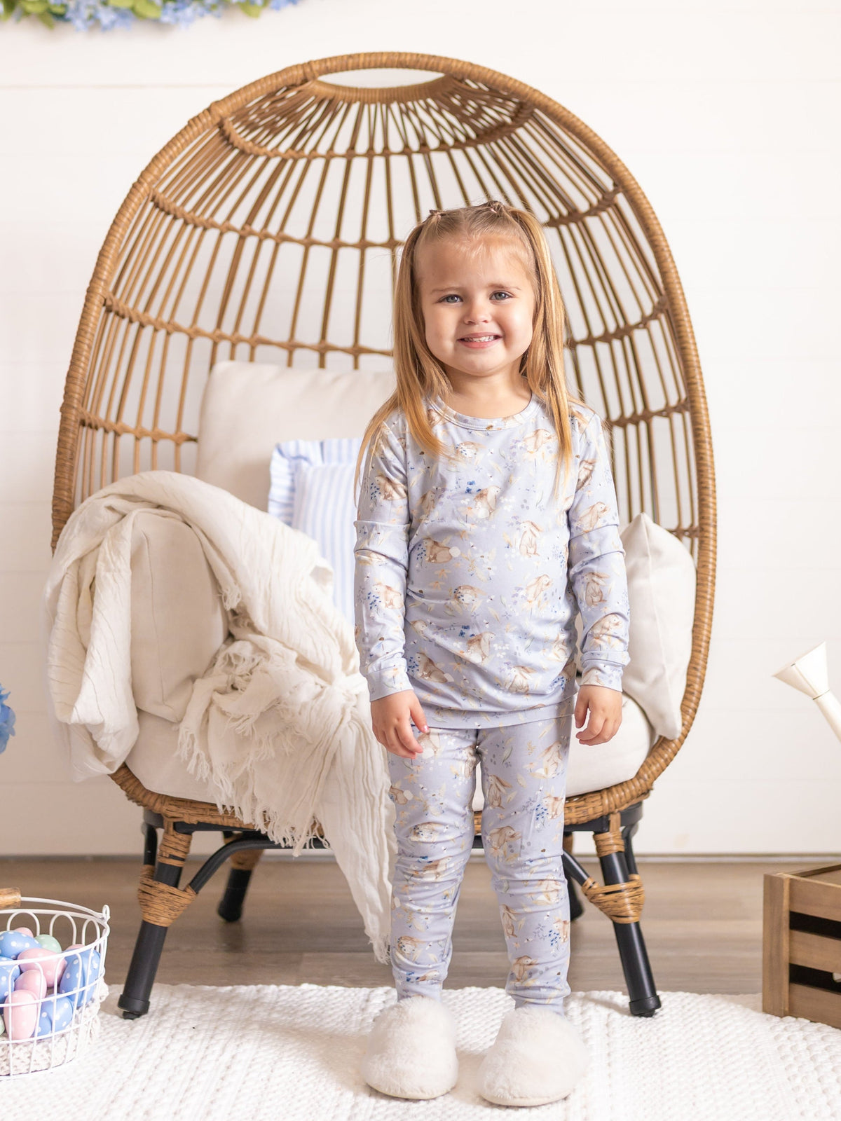 Bunny Blossoms 2pc Bamboo Pajamas — Little Joy Co.