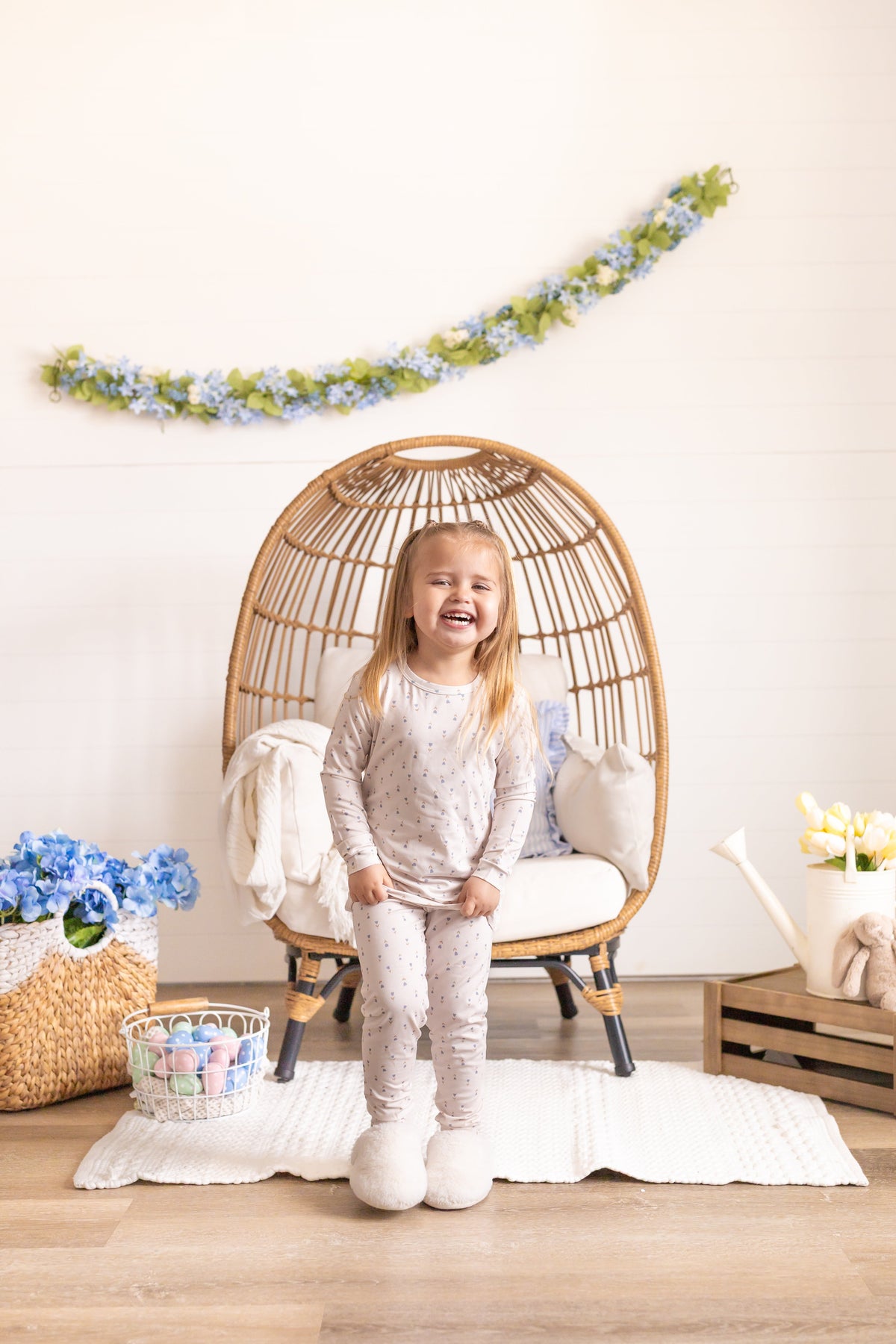 Tiny Tulips 2pc Bamboo Pajamas — Little Joy Co.