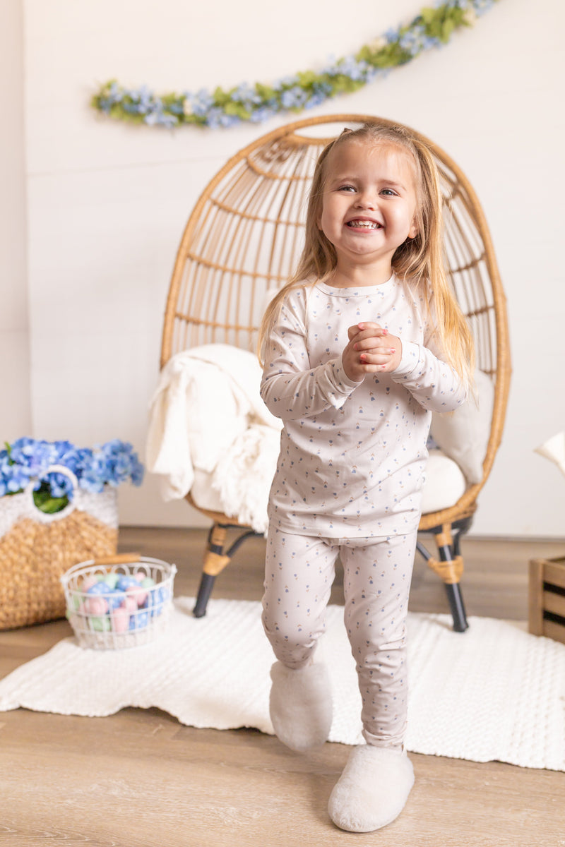 Tiny Tulips 2pc Bamboo Pajamas — Little Joy Co.