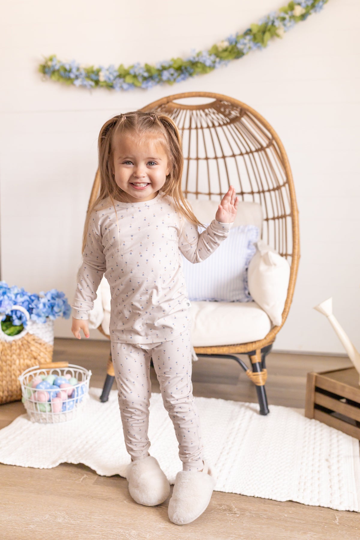 Tiny Tulips 2pc Bamboo Pajamas — Little Joy Co.