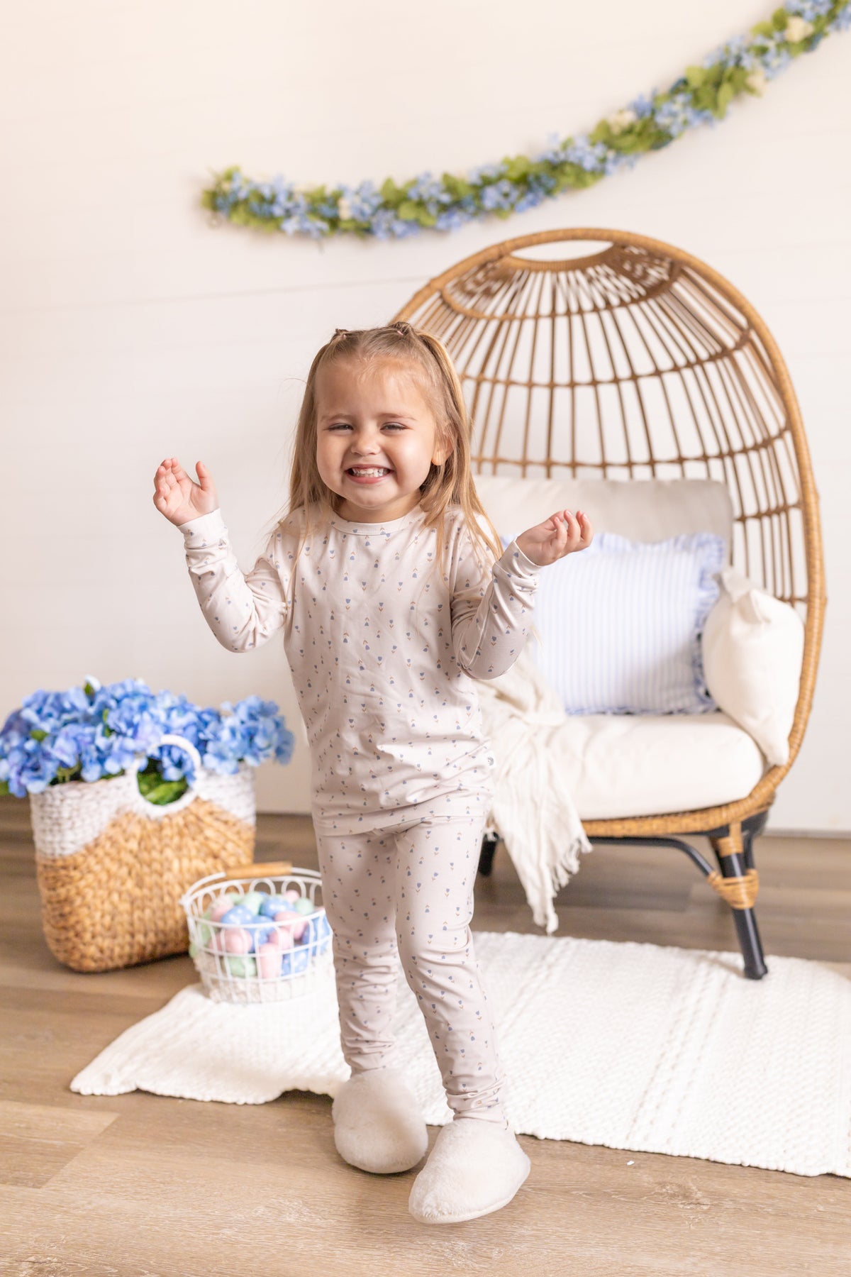Tiny Tulips 2pc Bamboo Pajamas — Little Joy Co.