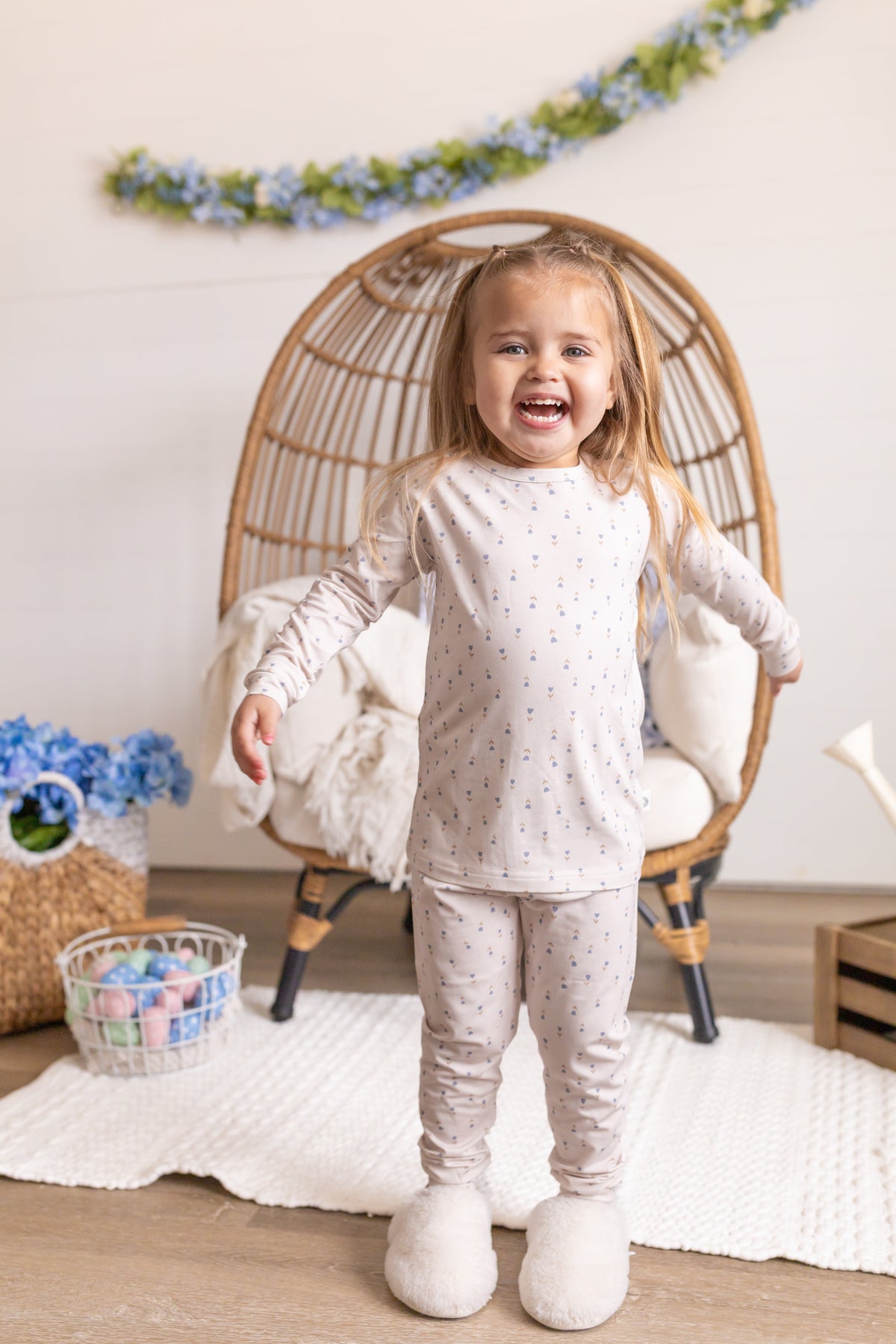 Tiny Tulips 2pc Bamboo Pajamas — Little Joy Co.