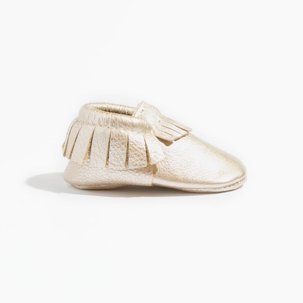 Platinum Moccasin Baby Shoe — Freshly Picked