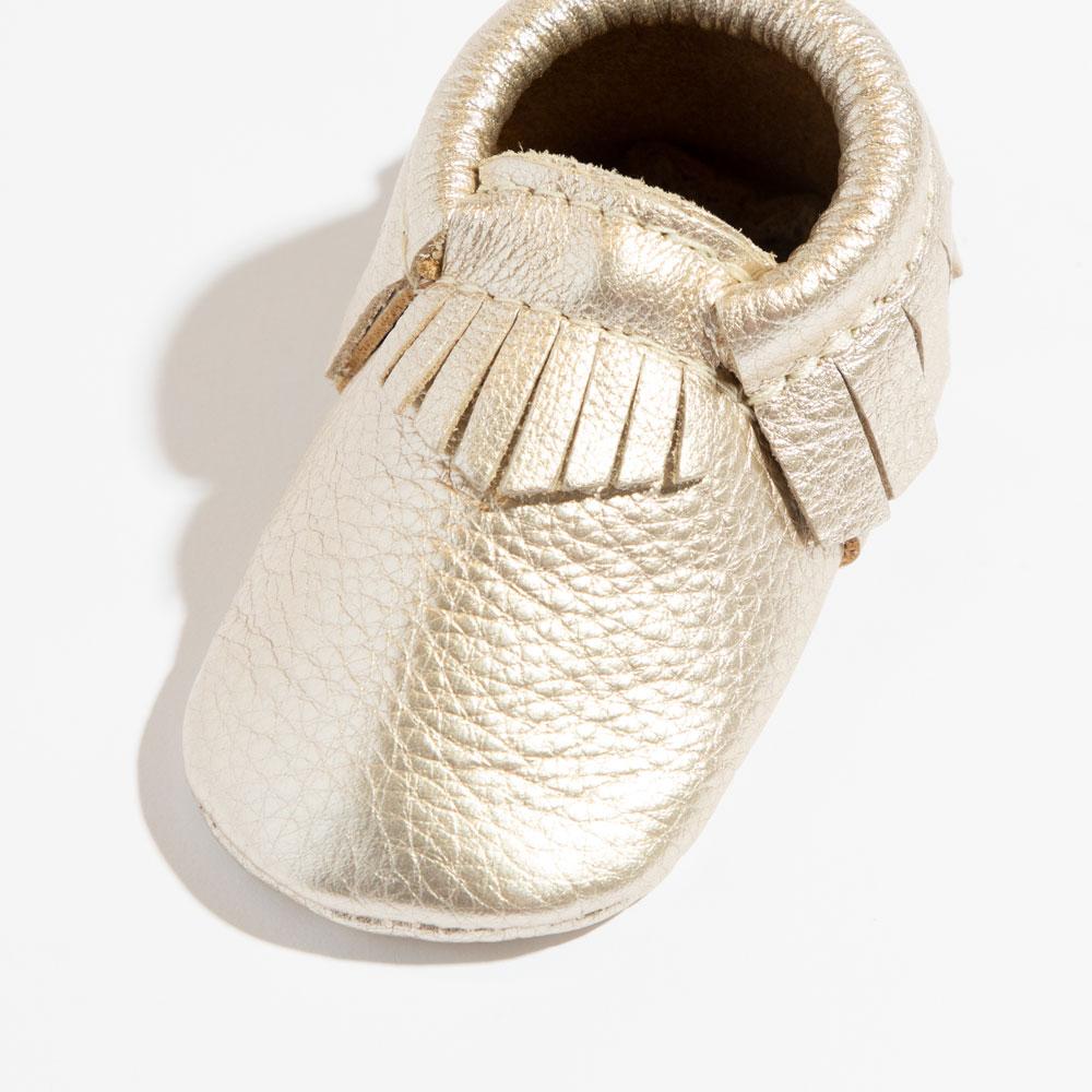 Platinum Moccasin Baby Shoe — Freshly Picked