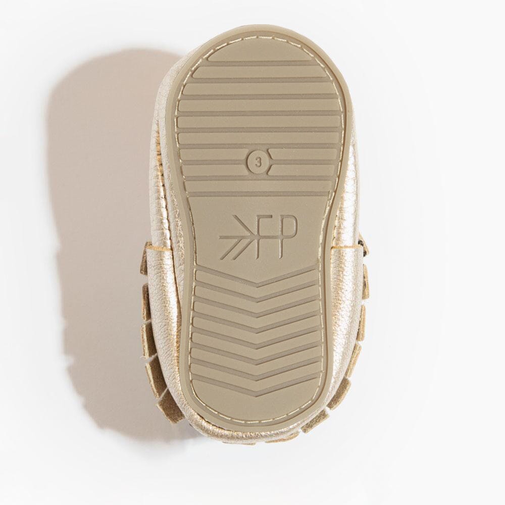Platinum Moccasin Baby Shoe — Freshly Picked