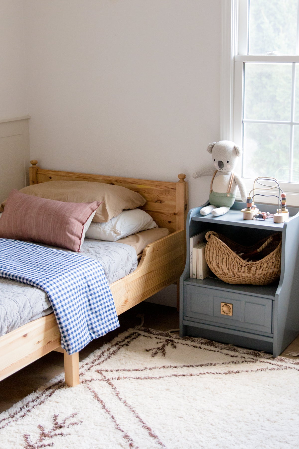 Navy Gingham Crib Quilted Blanket — Little Mae & Co