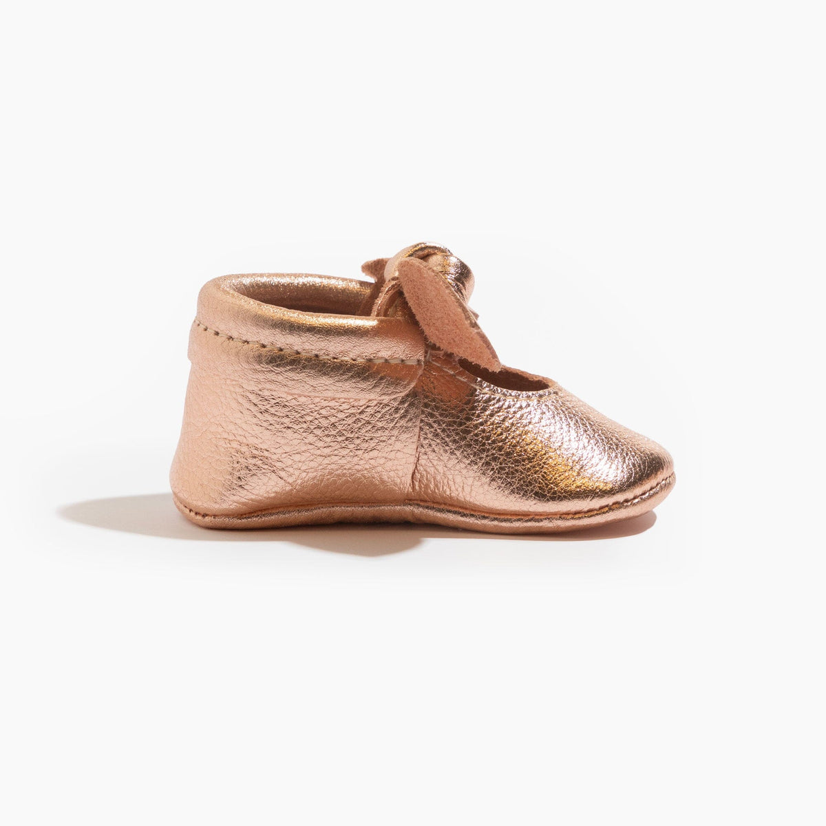 Rose Gold Knotted Bow Baby Shoe — Freshly Picked