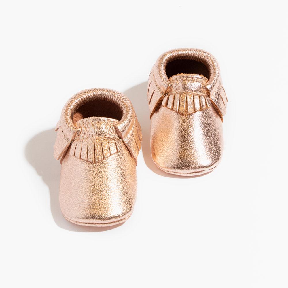 Rose Gold Moccasin Baby Shoe — Freshly Picked