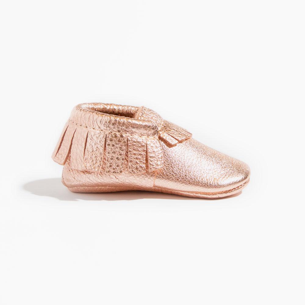 Rose Gold Moccasin Baby Shoe — Freshly Picked