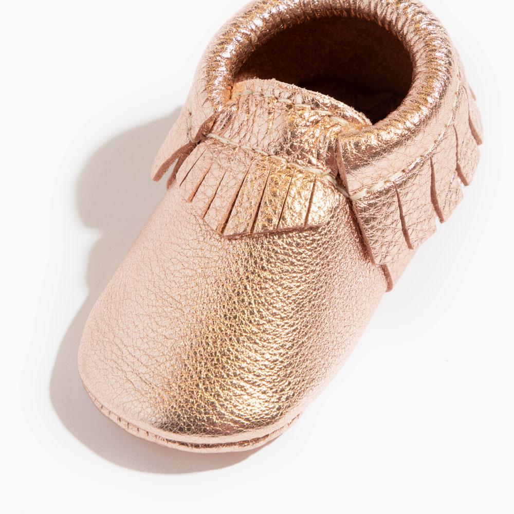 Rose Gold Moccasin Baby Shoe — Freshly Picked