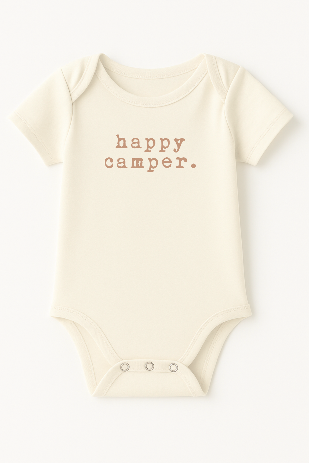 Happy Camper Clay Organic Cotton Baby Bodysuit Short Sleeve — Tenth & Pine