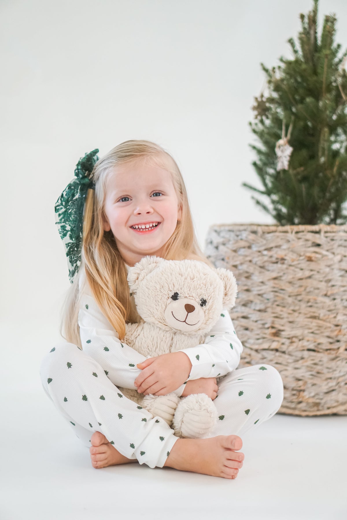 Tiny Trees Ribbed Bamboo 2pc Henley Pajamas — Little Joy Co.