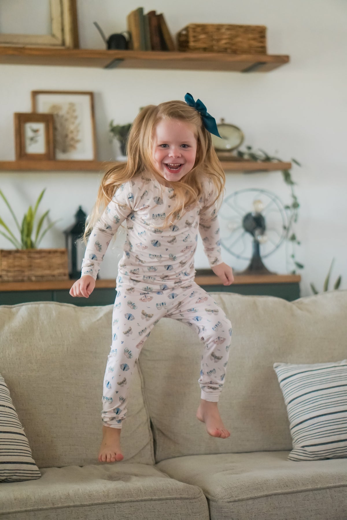 Luna Moths 2pc Bamboo Pajamas — Little Joy Co.