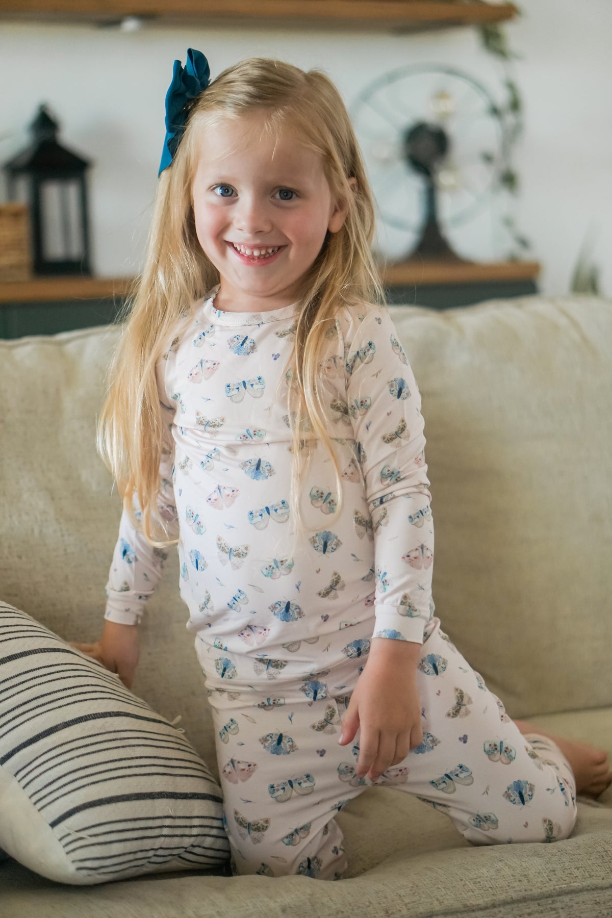 Luna Moths 2pc Bamboo Pajamas — Little Joy Co.