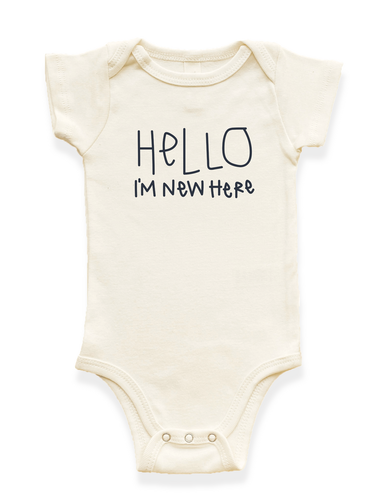 Hello I'm New Here Organic Baby Bodysuit — Tenth & Pine