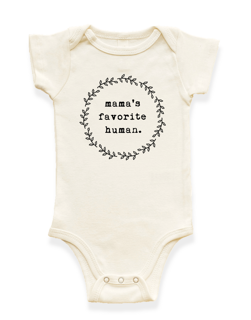 Mama's Favorite Human Organic Baby Bodysuit — Tenth & Pine