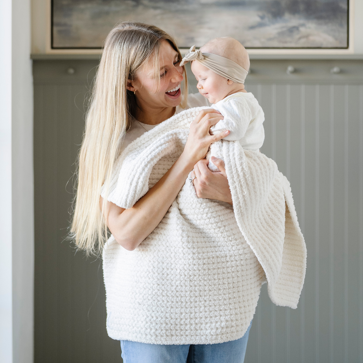 Waffle Knit Receiving Blankets — Saranoni