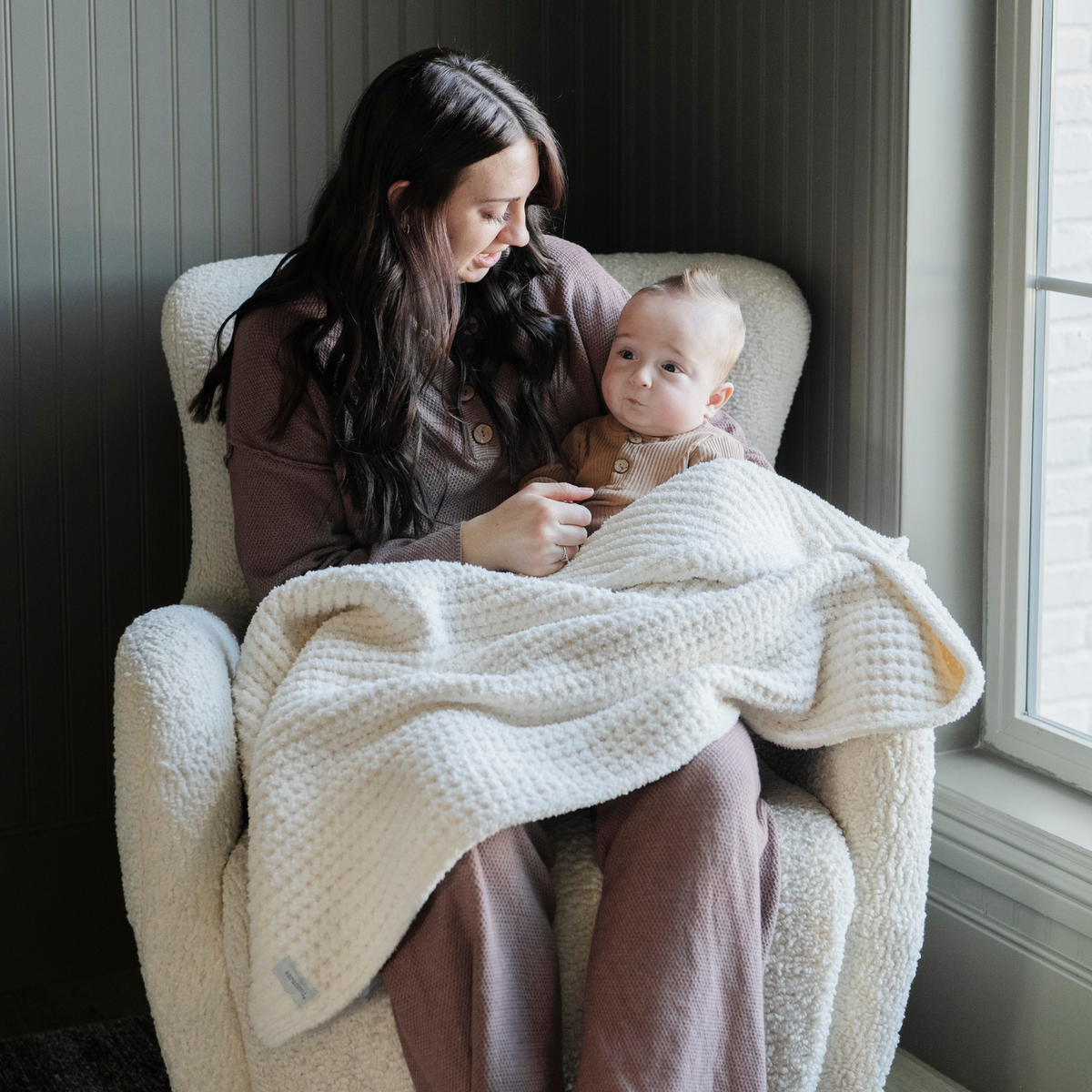 Waffle Knit Receiving Blankets — Saranoni