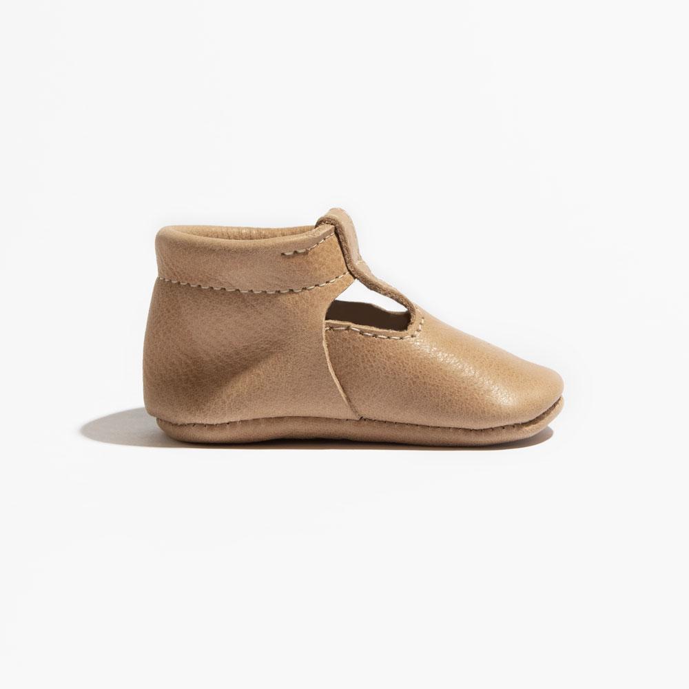 Weathered Brown T-Bar Baby Shoe — Freshly Picked