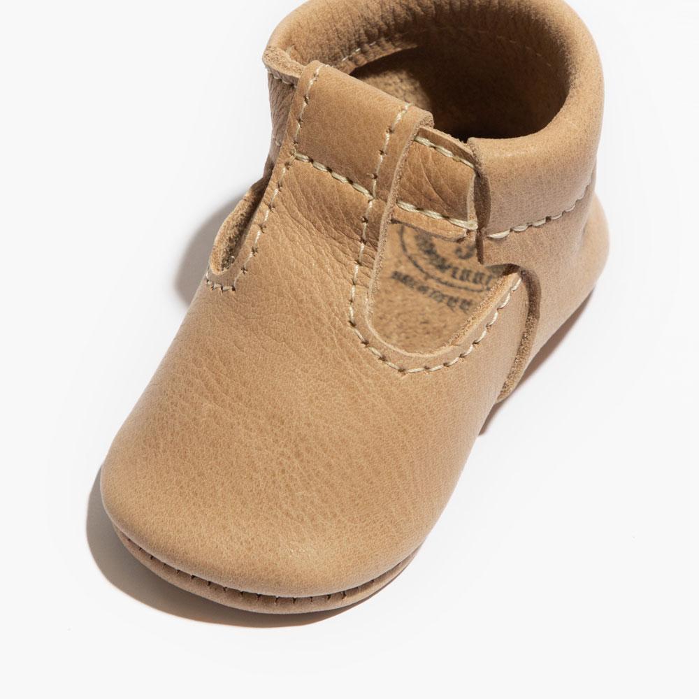Weathered Brown T-Bar Baby Shoe — Freshly Picked